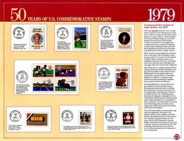 50 Years US Commemorative Stamps 1979