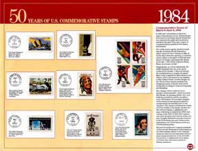 50 Years US Commemorative Stamps 1984