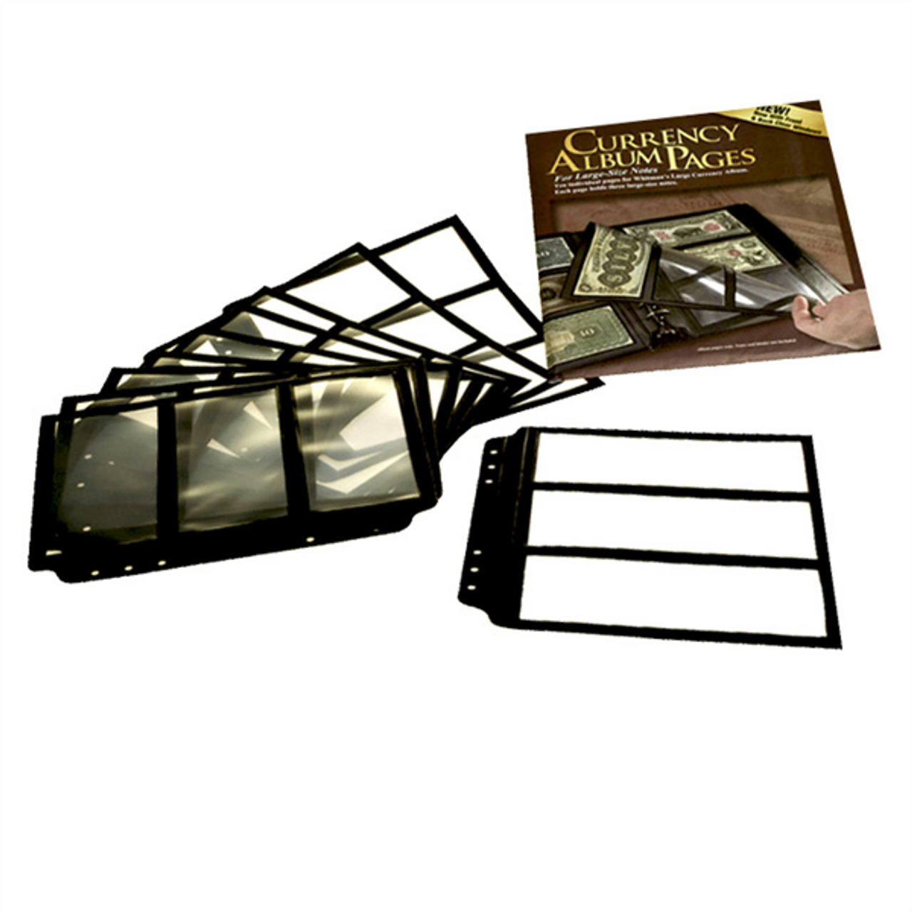 Whitman Large Currency Refill Clear Pages Pack-10