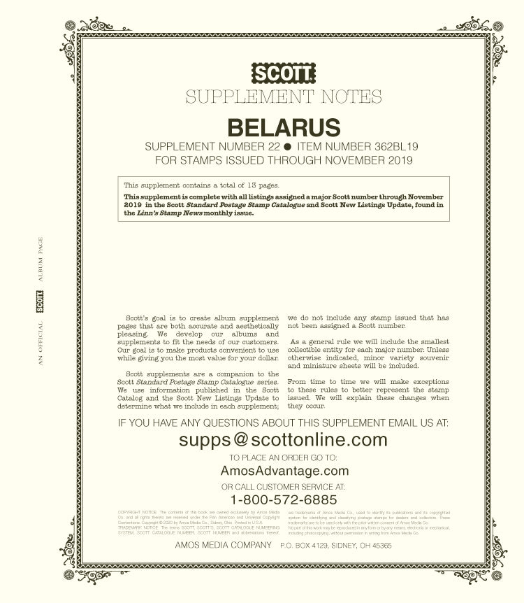 Scott Belarus 2019 Supp #22