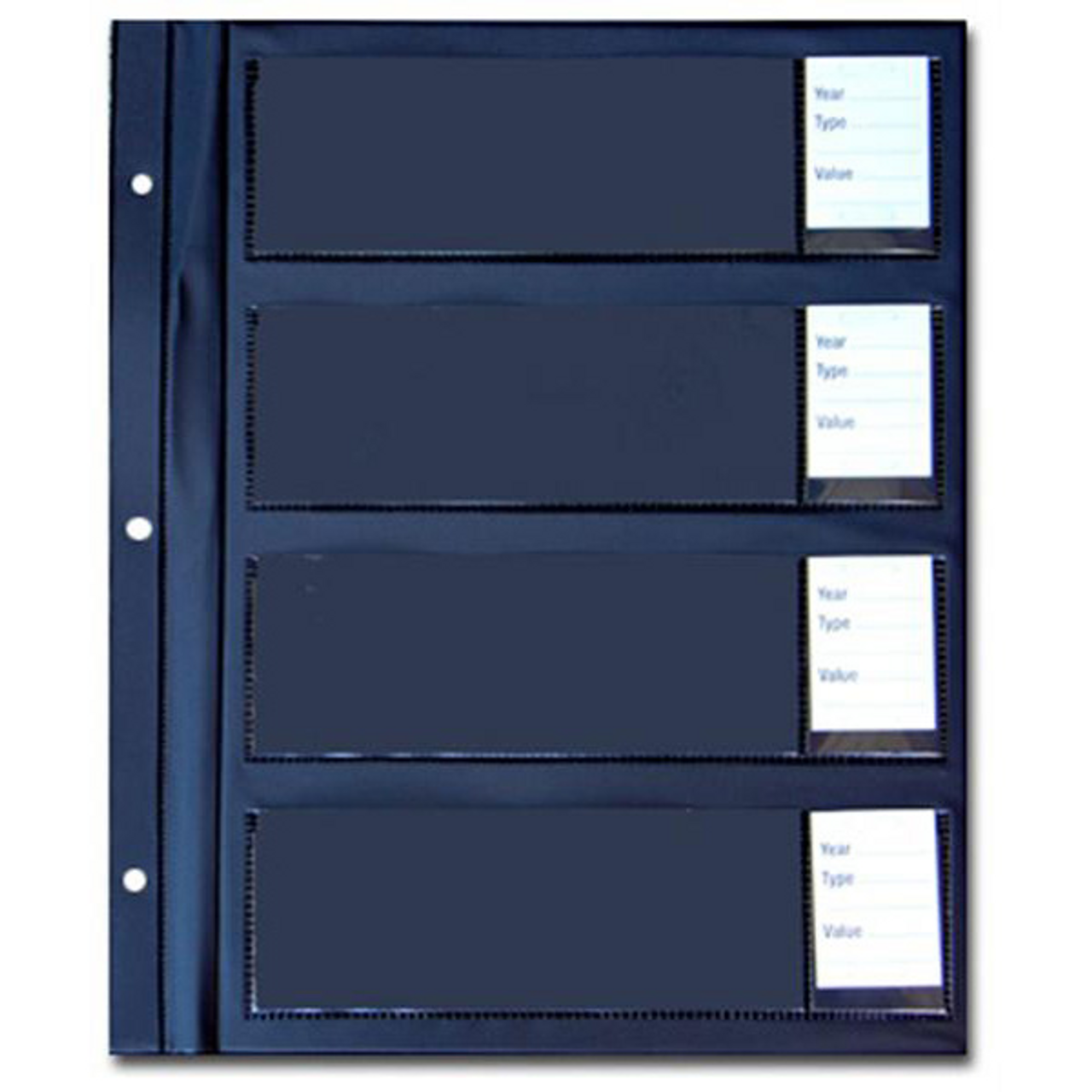 Whitman 4-Pocket Currency Refill Page