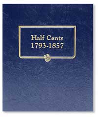 Whitman Half Cent-Blank Album