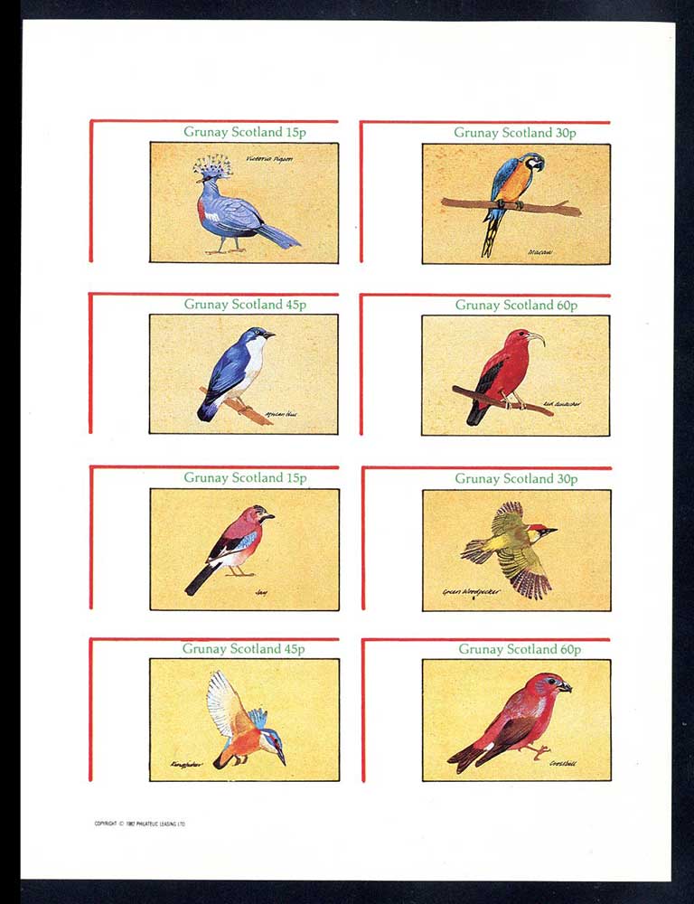 Grunay English And Exotic Birds Imperf