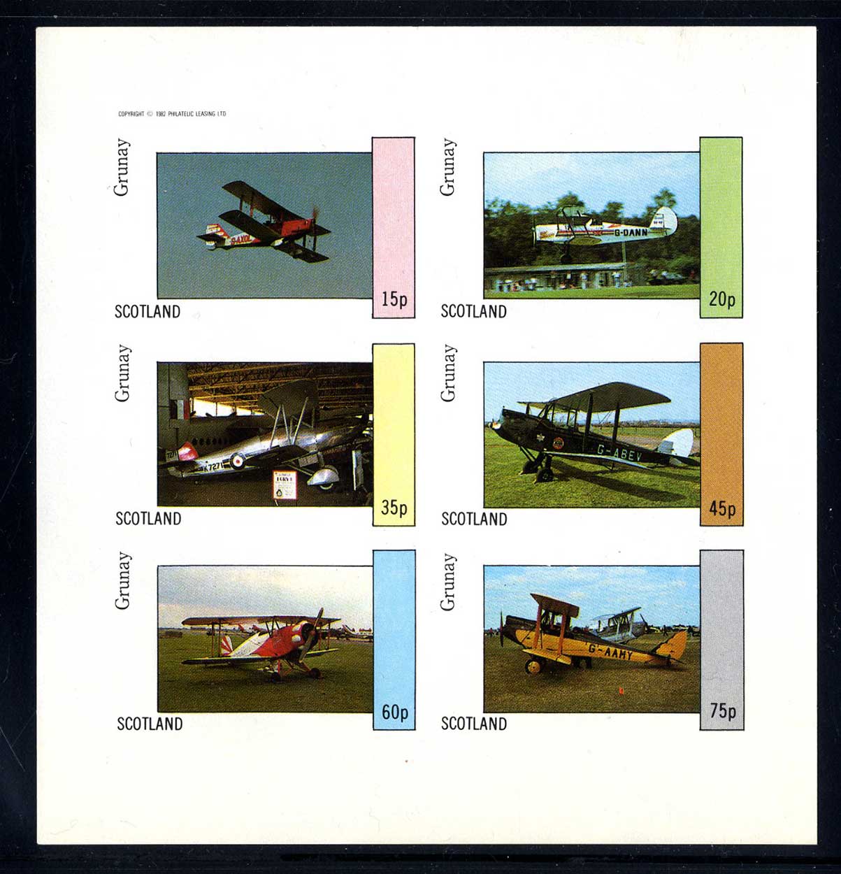 Grunay Bi Plane Vintage Imperf