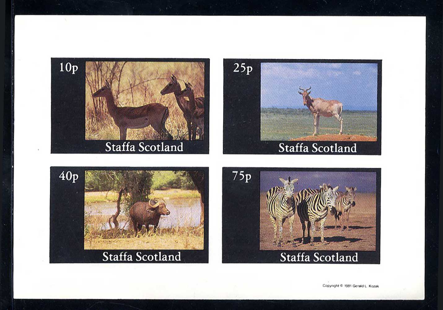 Staffa African Animals Imperf