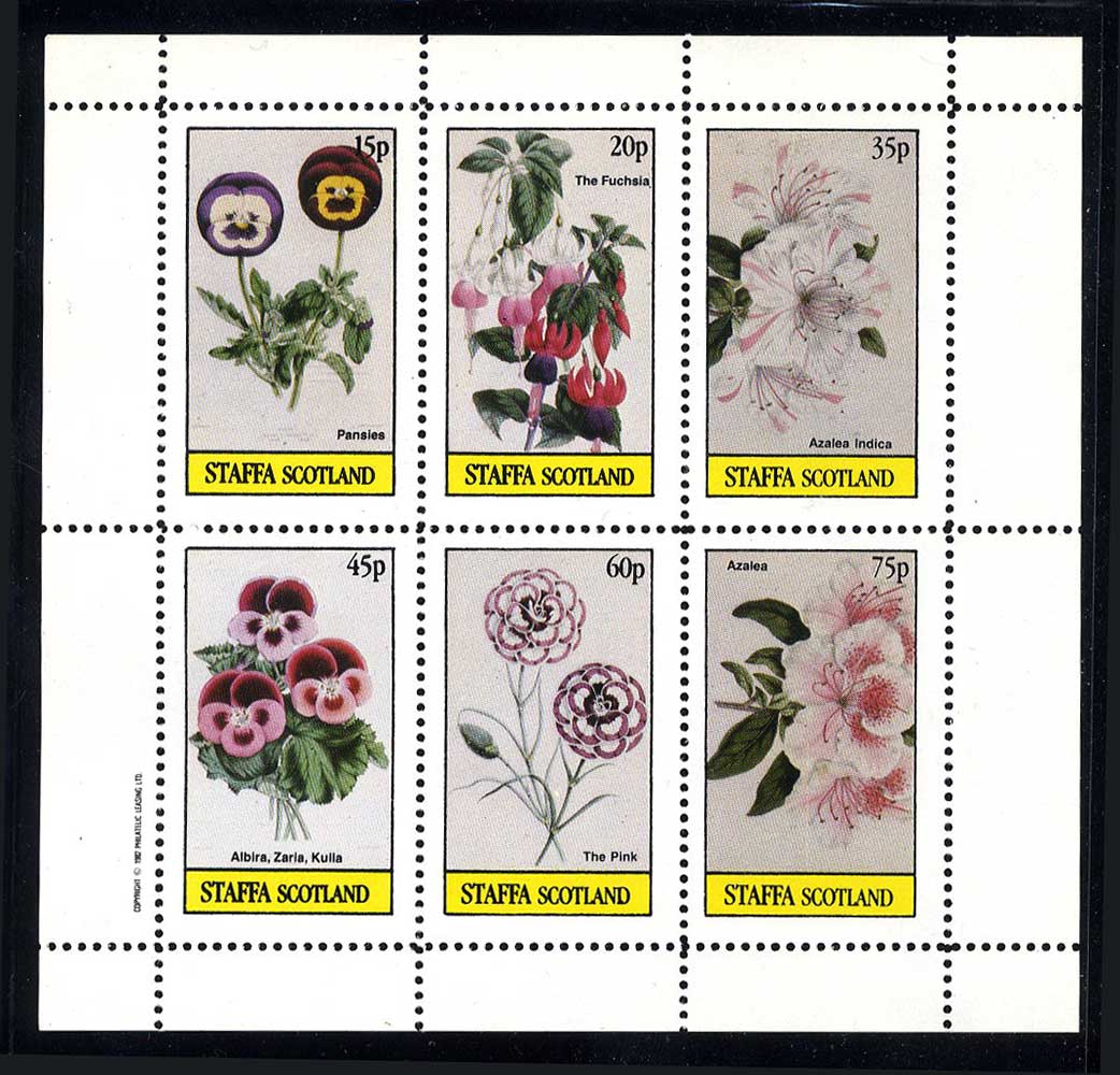 Staffa Colorful Flowers Subway Stamp Shop Inc