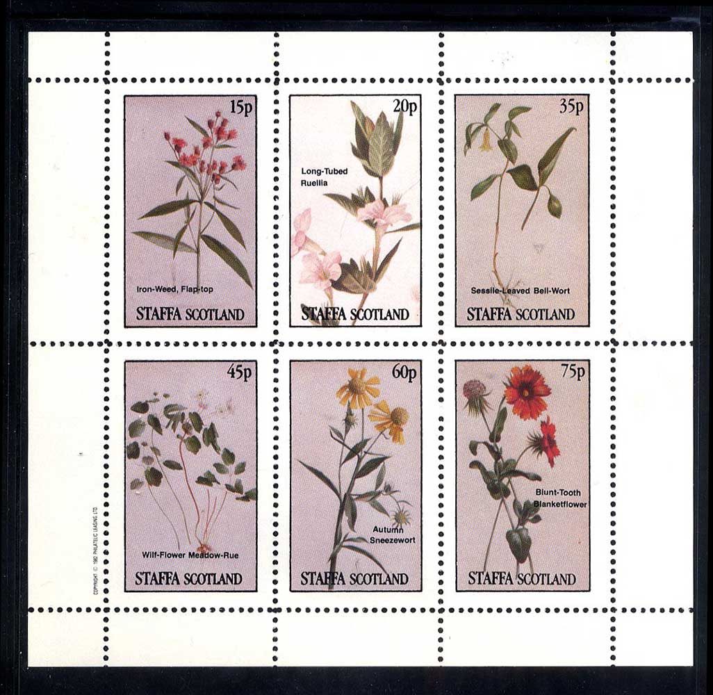 Staffa Us Flowers And Ferns Subway Stamp Shop Inc