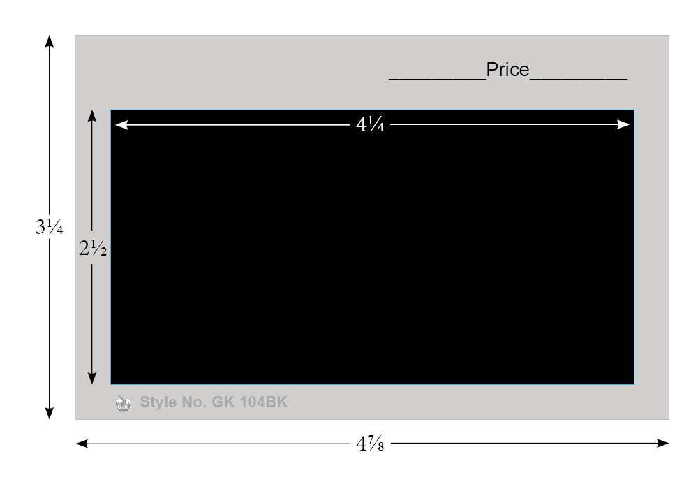 G&K 100 #104BK Color Cards