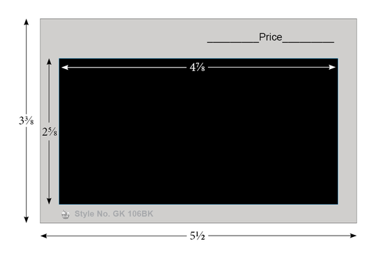 G&K 1000 #106BK Color Cards