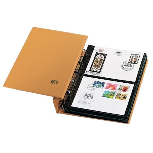 Safe First Day Cover Albums-Compact Tan Luxus Package w/Double Sided Pages