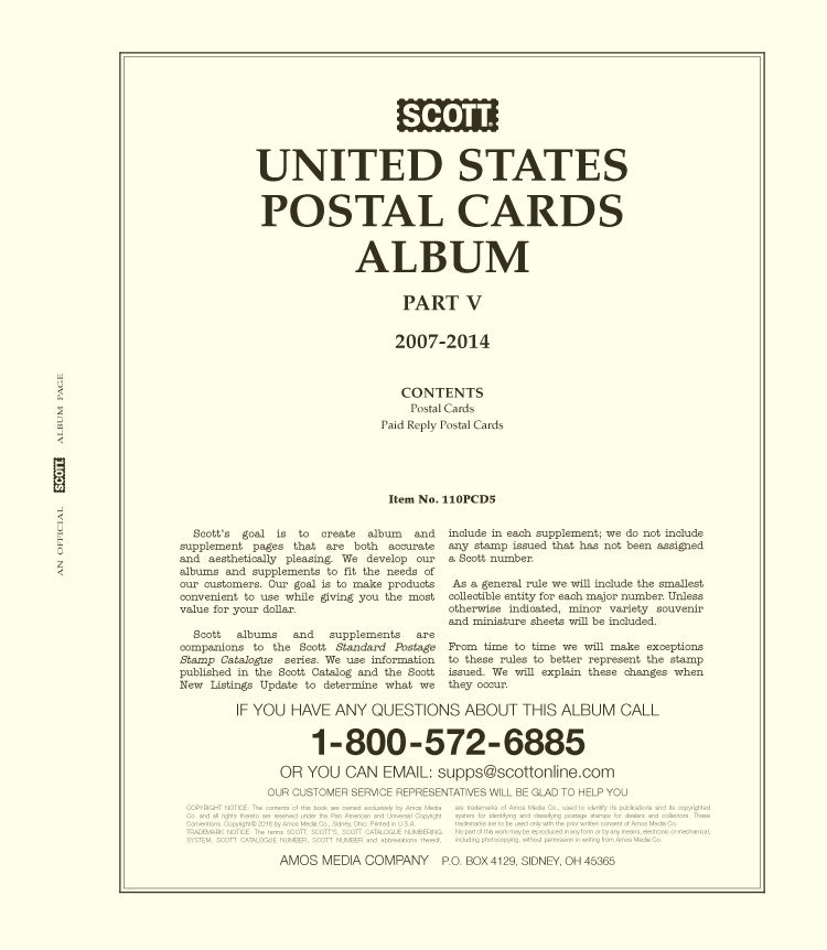Scott US Postal Cards 2007-2014