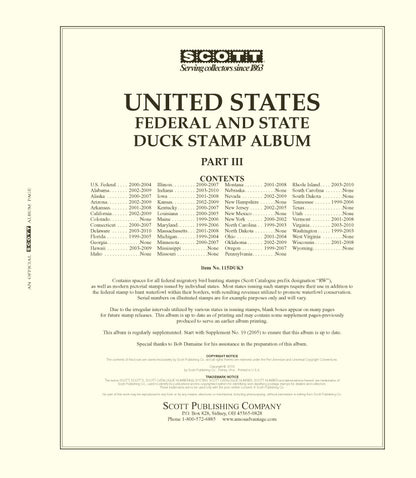 Scott US Hunting Permits (Duck) 2000-2003