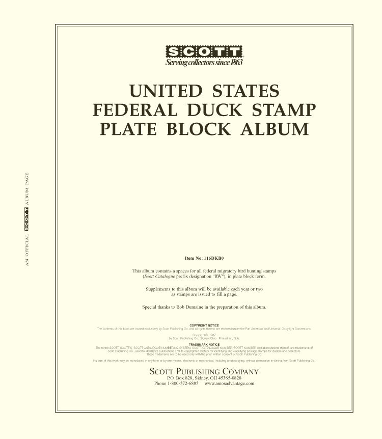 Scott US Hunting Permits (Duck) Blocks 1934-2002