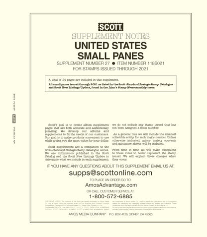 Scott US Small Panes 2021 #27
