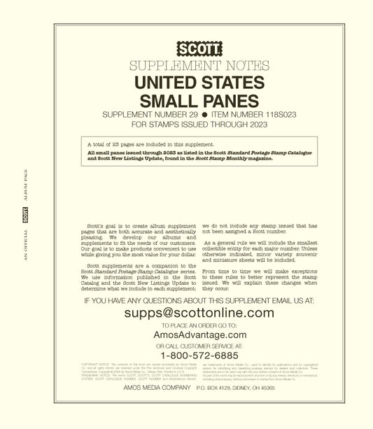 Scott US Small Panes 2023 #29