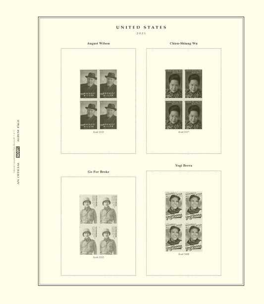 Scott US Comprehensive Plate Blocks 2021 #4