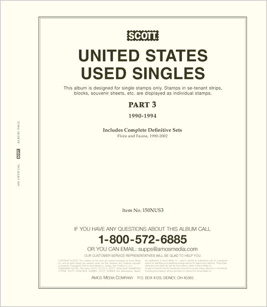 Scott United States National Used Singles 1990-1999 Album Set