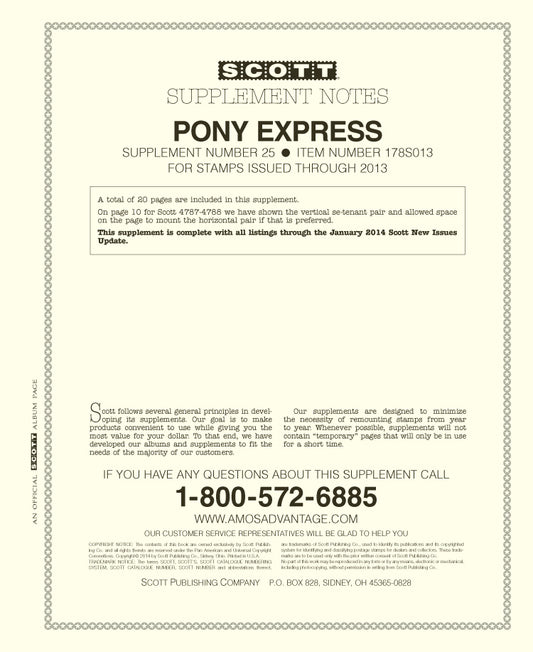 Scott US Pony Express 2013 #25