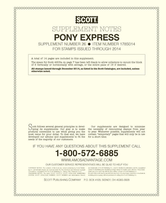 Scott US Pony Express 2014 #26