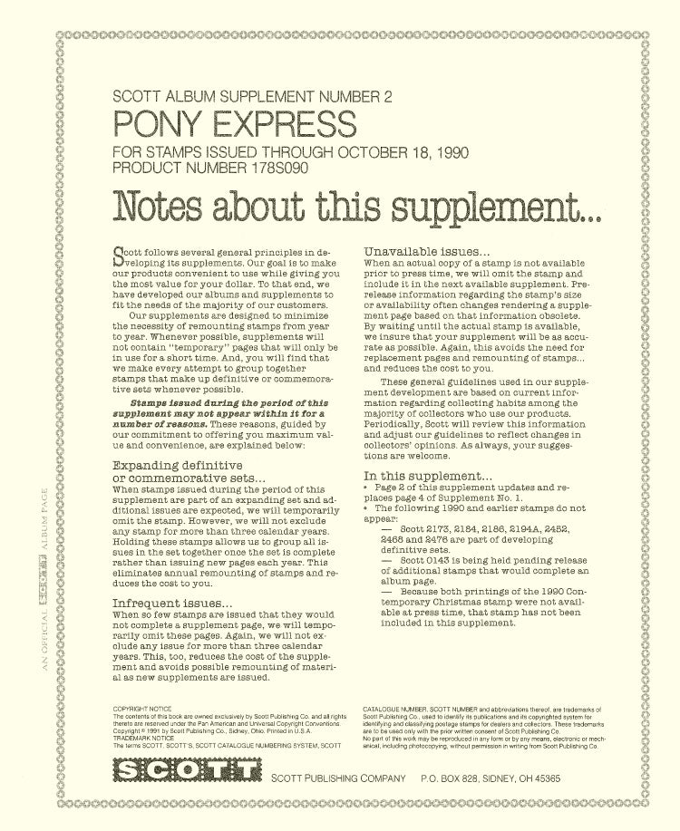 Scott US Pony Express 1990 #2