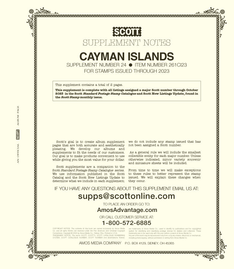 Scott Cayman Islands 2023 Supp #23