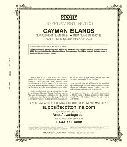 Scott Cayman Islands 2023 Supp #23