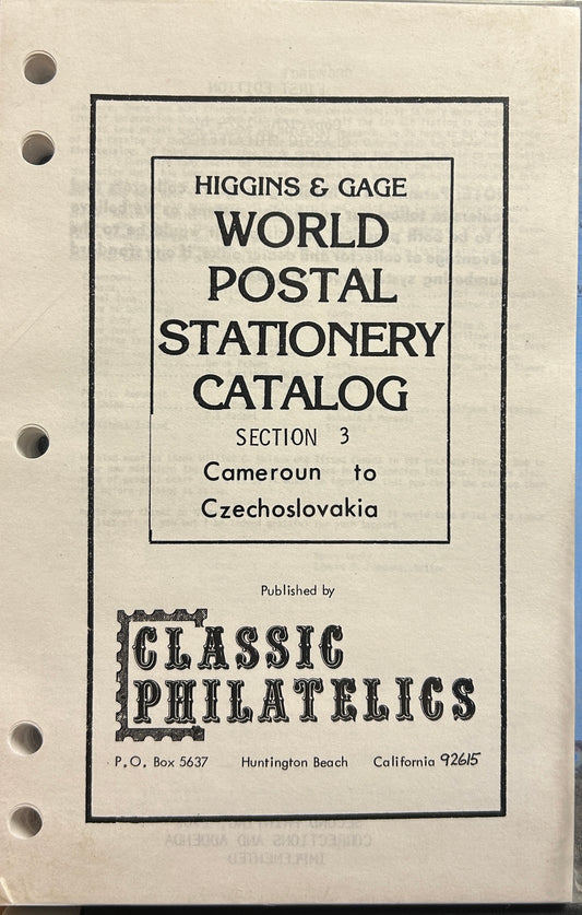Higgins And Gage World Postal Stationery Catalog V3