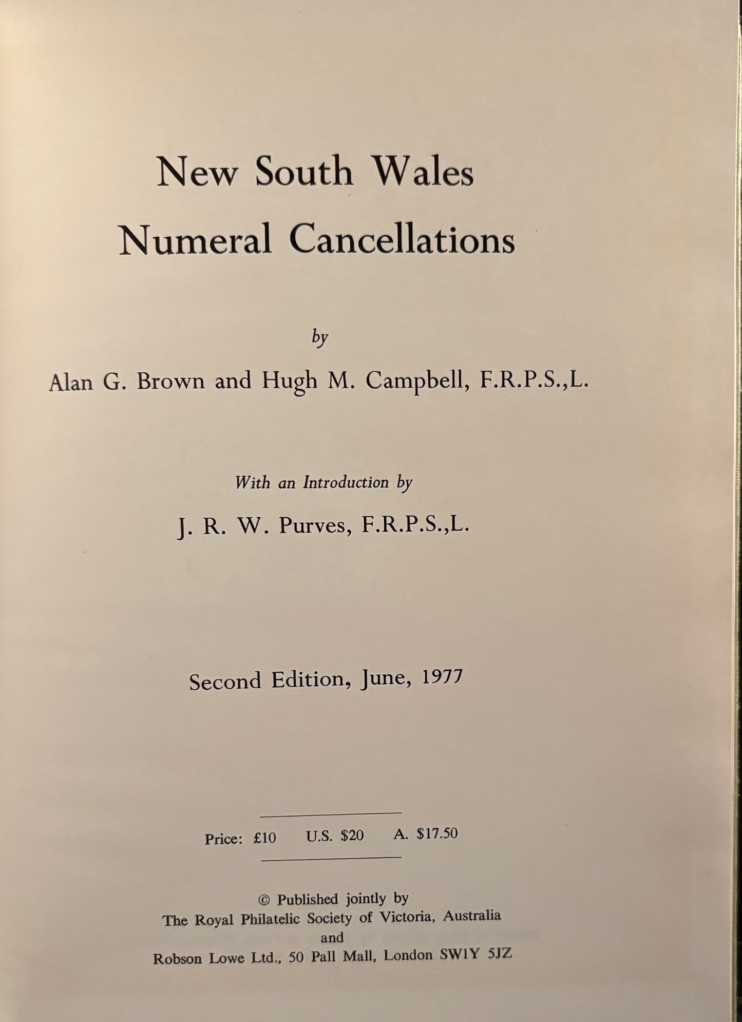 New South Wales Numeral Cancellations