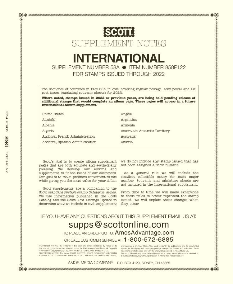 Scott International Part 58A: 2022