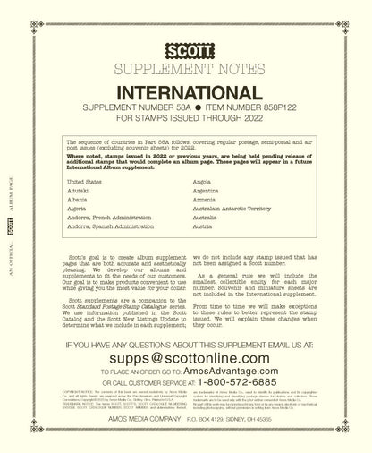 Scott International Part 58A: 2022