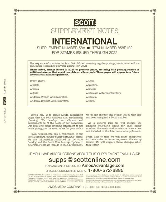 Scott International Part 58A: 2022