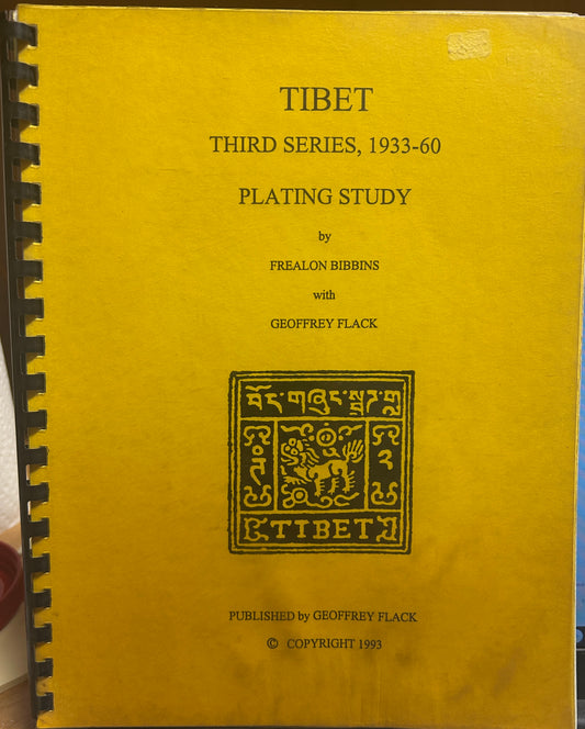 Tibet Third Series 1933-60 Plating Study