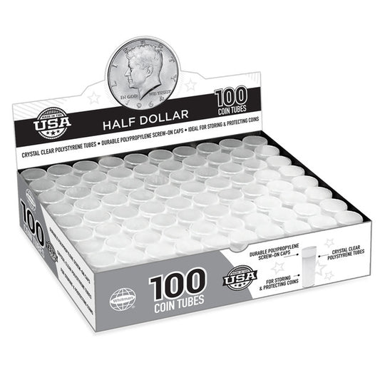 Coin Tubes Box-100 Halfs
