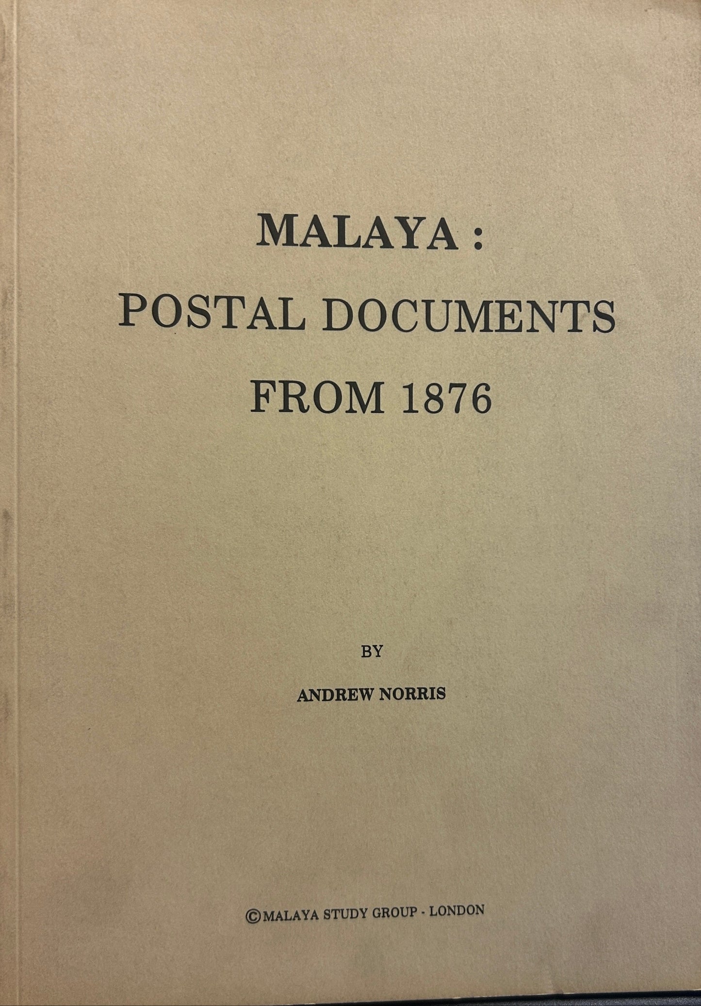 Malaya Postal Documents from 1876