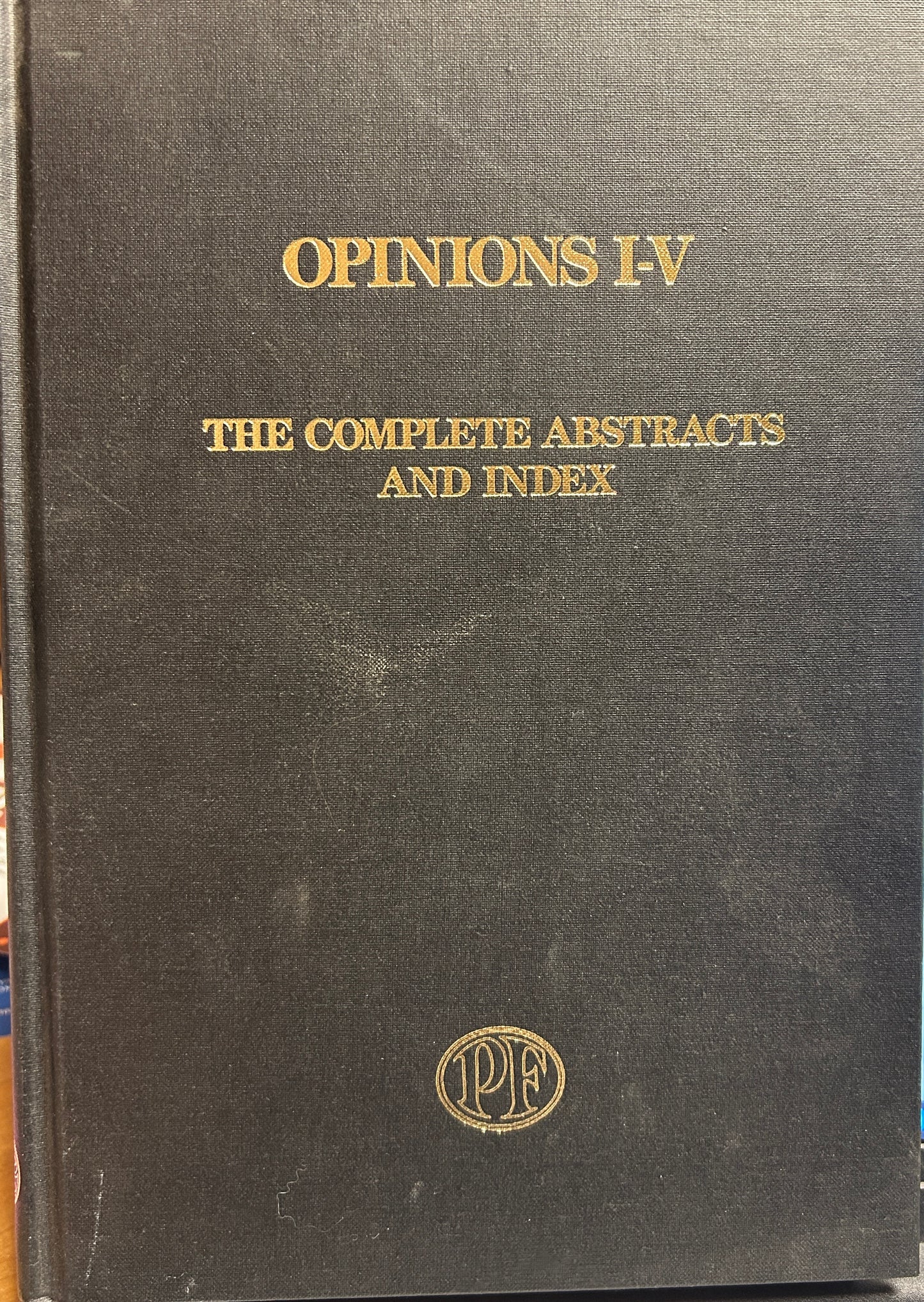Opinions Abstracts/Index