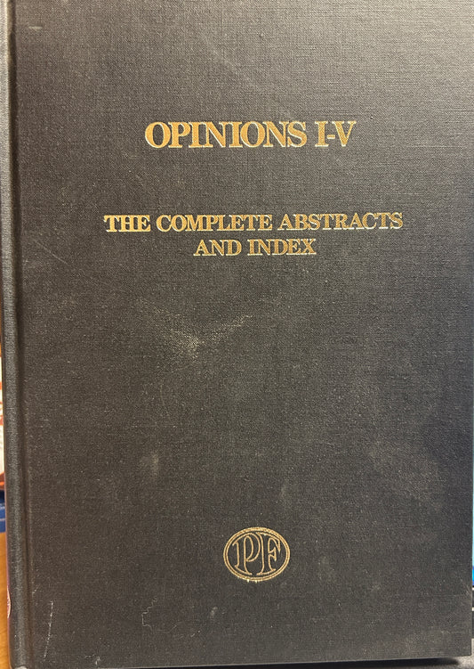 Opinions Abstracts/Index