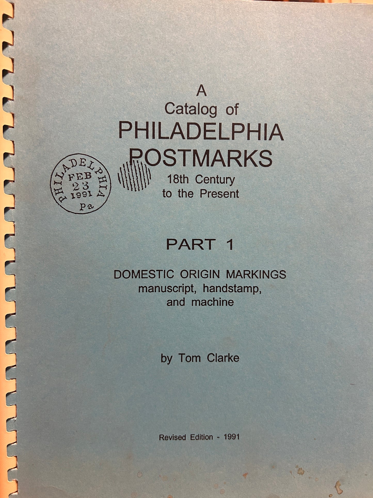 Catalog Of Philadelphia Postmarks Part 1