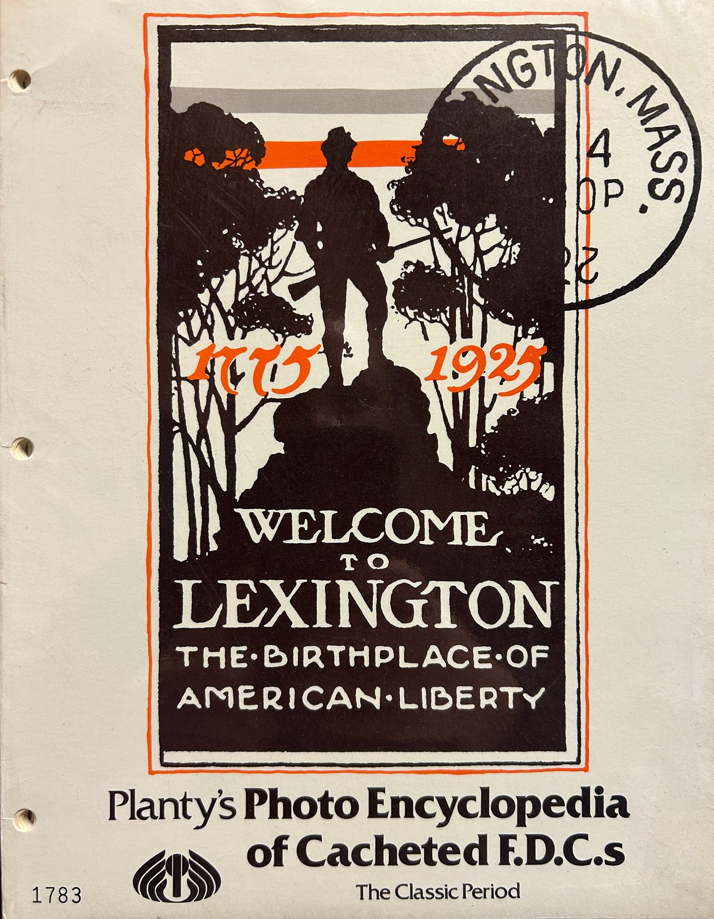 Planty Photo Encyclopedia Of Cacheted FDC welcome to Lexington Classic Period