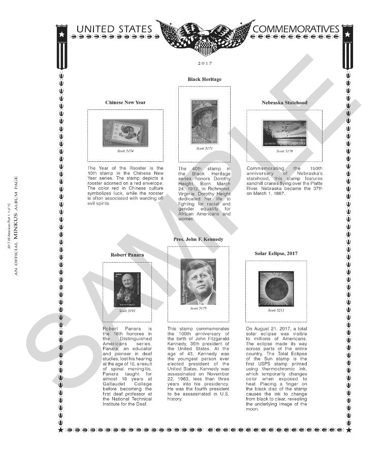 Minkus: All-American 1978 Pt. 1  Reg. & Commems. (9 Pages)