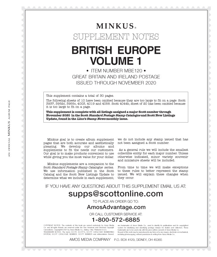 Minkus: Br. Europe Vol. 1 - Great Britain-Ireland 2020