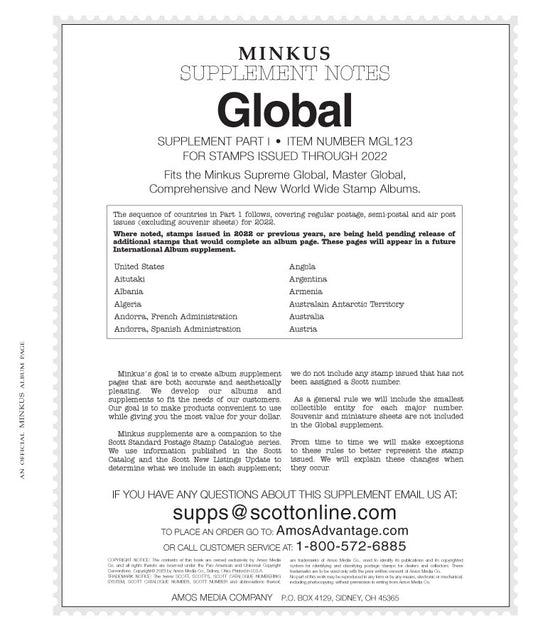 Minkus: Worldwide Global 2023 Supplement Pt. 1