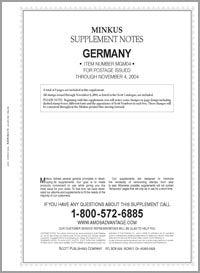 Minkus: Germany 2004 Supplement (9 Pages)