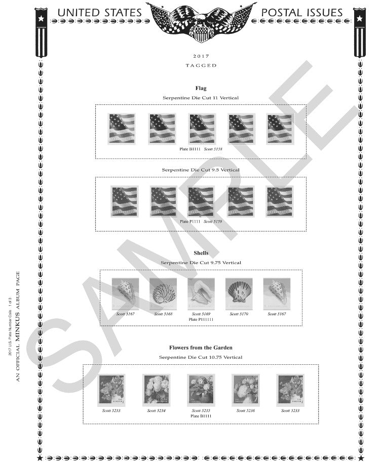 Minkus: US Plate Number Coils 2012 (4 Pages-3 Ring)