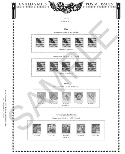 Minkus: US Plate Number Coils 2016 (3 Pages-3 Ring)