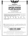 Minkus: US Plate Blocks 2007 (15 Pages)