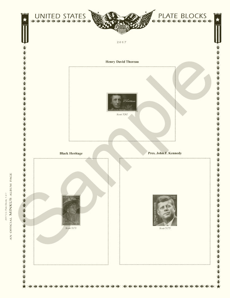 Minkus: US Plate Blocks 1999 Supplement (20 Pages)