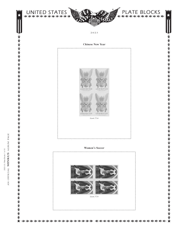 Minkus: US Plate Blocks 2023