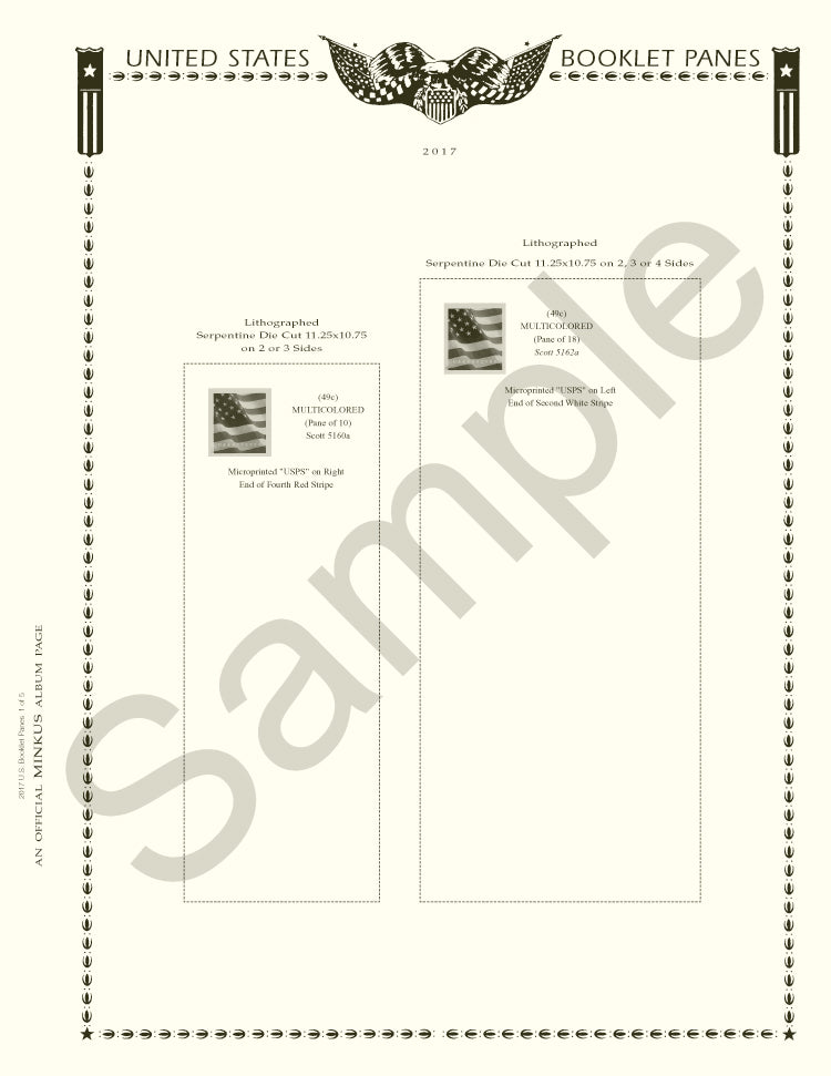 Minkus: US Booklet Panes 2001 Supplement