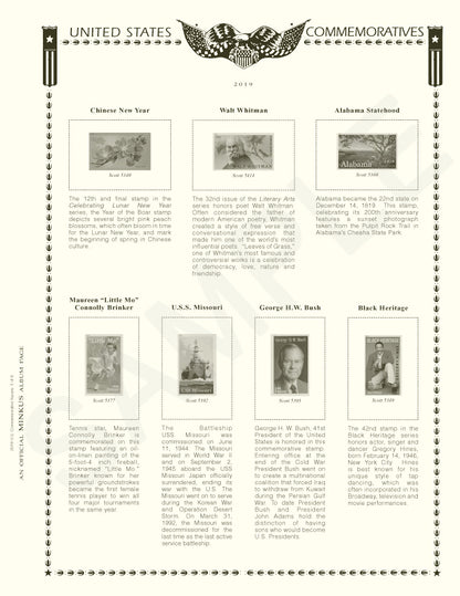 Minkus: US Commemoratives 2019