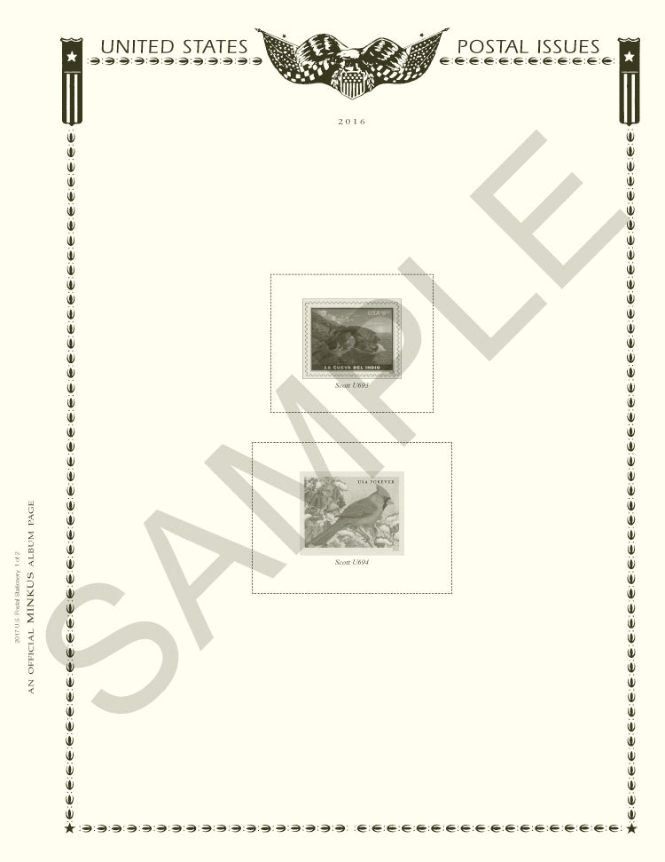 Minkus: US Postal Stationery 2008 Supplement (3 Pages)